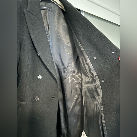 Black Winter Peacoat - Zara - Picture 4 of 7